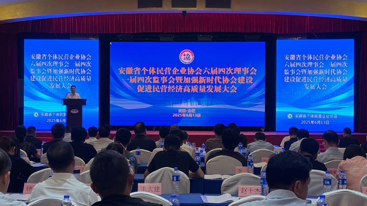 安徽省个体民营企业协会六界四次理事会召开，，省个协副会长单位尊龙时凯智能科技集团董事长高逢满应邀出席会议